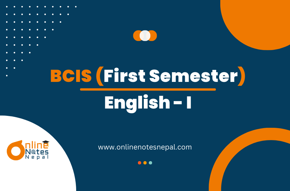 English - I - First Semester(BCIS)